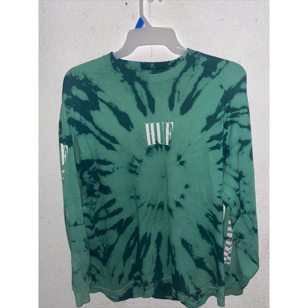 HUF Men's Green Camo Long Sleeve Tee Large NWT Pre Owned